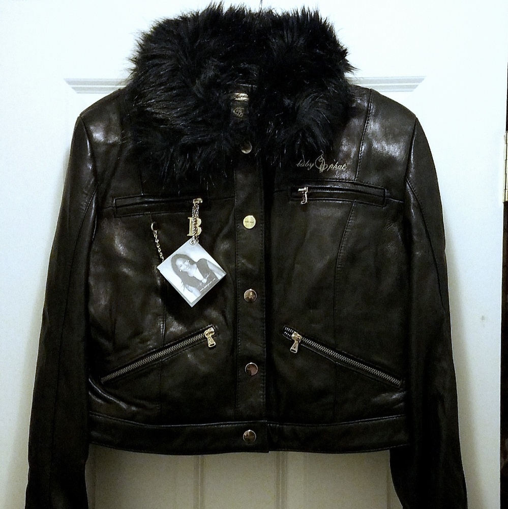 New with tags! Baby Phat leather biker jacket